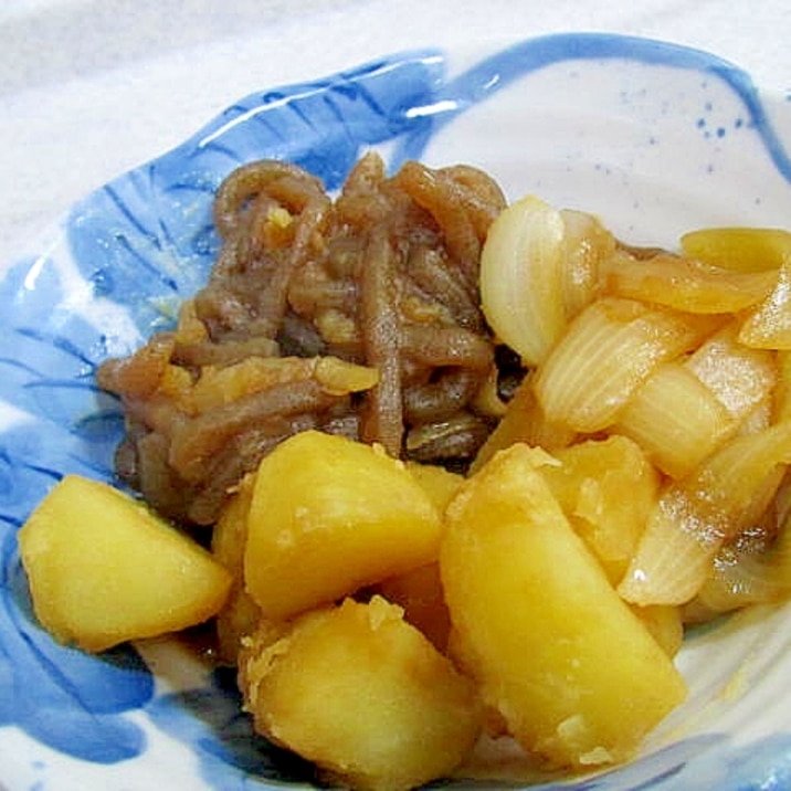 糸蒟蒻とメークインの煮物 レシピ 作り方 By Haruru 楽天レシピ